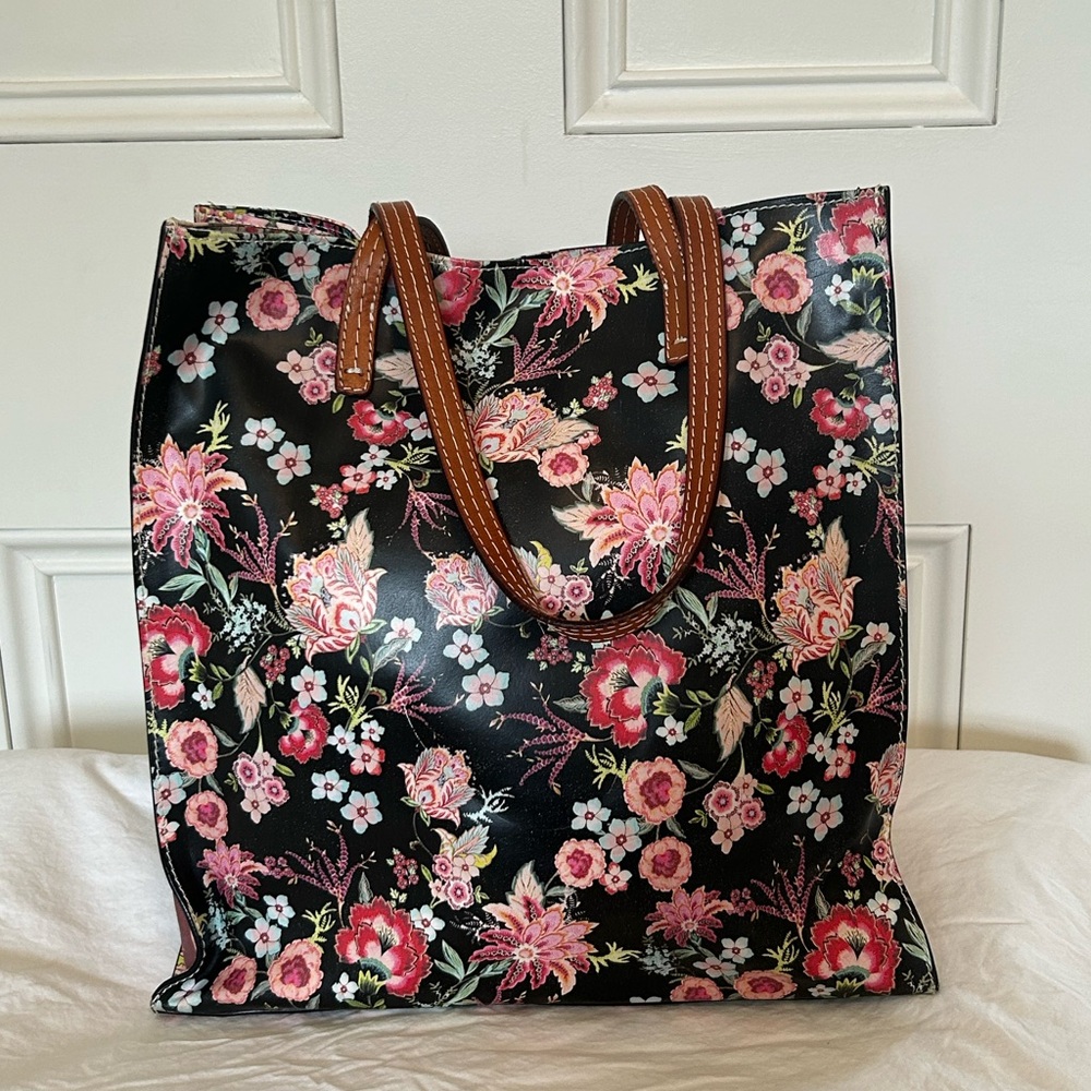 Johnny Was Leather Cassie Tote Bag